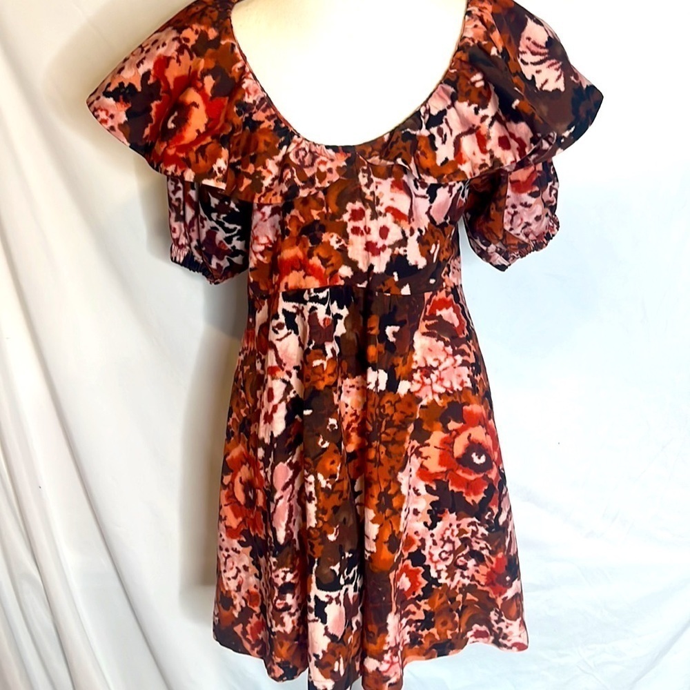 Floral Ruffle Sleeve Dress - Picture 7 of 8